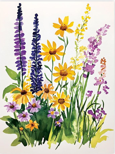 Guided Watercolor Class: Native Plants